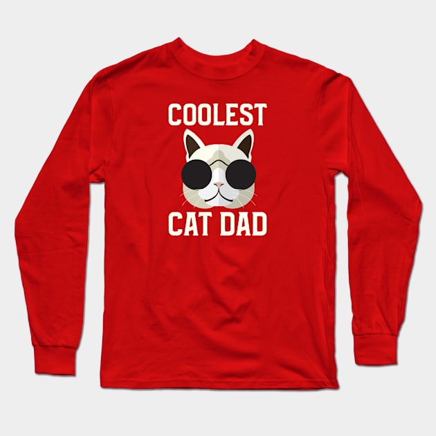 Coolest Cat Dad Long Sleeve T-Shirt by graphicganga